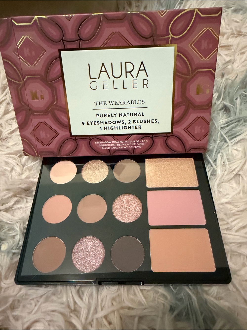 Laura Geller Pink & Rose Eyeshadow Palette with Highlighter and Blushes